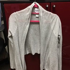 High low cotton/cashmere/angora sweater